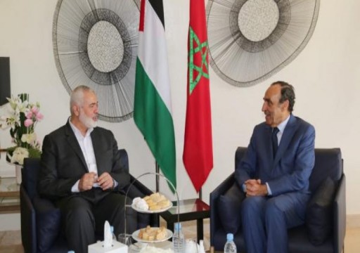 هنية يبحث مع رئيس البرلمان المغربي تطورات القضية الفلسطينية‎