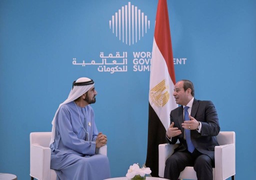 محمد بن راشد يلتقي السيسي ورئيس حكومة الكويت على هامش القمة العالمية للحكومات
