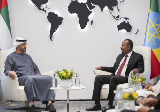 رئيس الدولة يبحث مع رئيس وزراء إثيوبيا تعزيز العلاقات في مجالات الاقتصاد والاستدامة