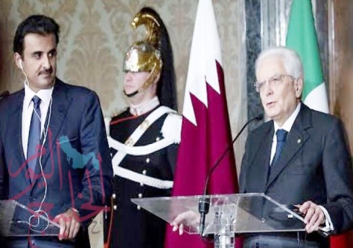أمير قطر يبحث مع الرئيس الإيطالي تطورات الأحداث بالمنطقة