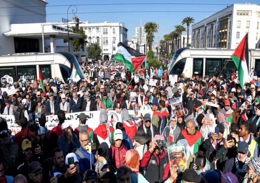 تظاهرة حاشدة في المغرب تطالب بقطع العلاقات مع الاحتلال الإسرائيلي