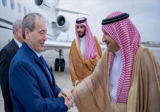 السعودية تعلن وصول وزير خارجية النظام السوري إلى جدة