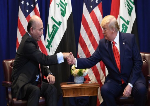 الرئيس العراقي يبحث خفض القوات الأجنبية في اجتماع مع ترامب