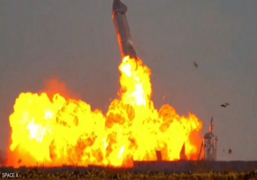 انفجار صاروخ شركة "سبيس إكس" الفضائي العملاق للمرة الرابعة