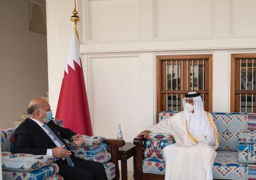 أمير قطر يبحث مع وزير الخارجية العراقي مستجدات إقليمية ودولية