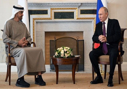 رئيس الدولة خلال لقائه الرئيس الروسي: الإمارات تسعى لتعزيز أسس السلام والاستقرار في العالم