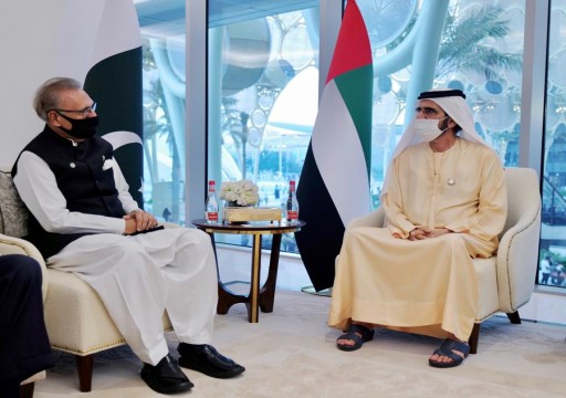 محمد بن راشد يبحث مع الرئيس الباكستاني تعزيز العلاقات