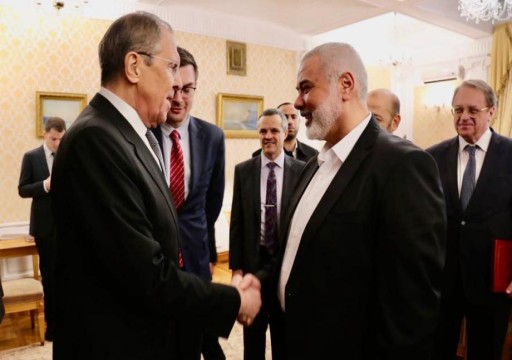 "إسماعيل هنية" يبحث مع وزير خارجية روسيا تطورات القدس وغزة