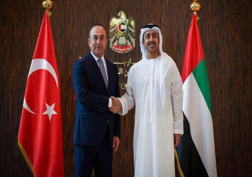 عبدالله بن زايد يبحث مع وزير الخارجية التركي التعاون المشترك بين البلدين