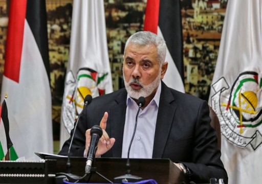 "هنية" يبحث مع وزير خارجية قطر مفاوضات التهدئة في غزة