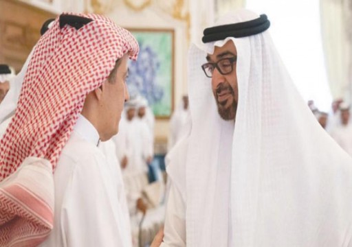 محمد بن زايد يستقبل السفير السعودي في أبوظبي