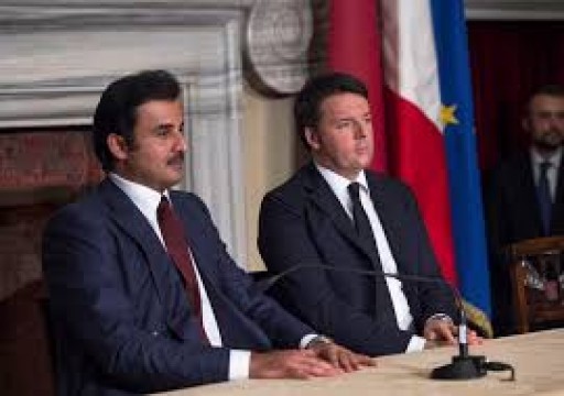 قطر وإيطاليا تتفقان على ضرروه حل الأزمة الخليجية عبر الحوار