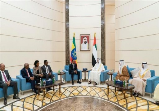 محمد بن زايد يبحث تعزيز العلاقات مع رئيس وزراء إثيوبيا