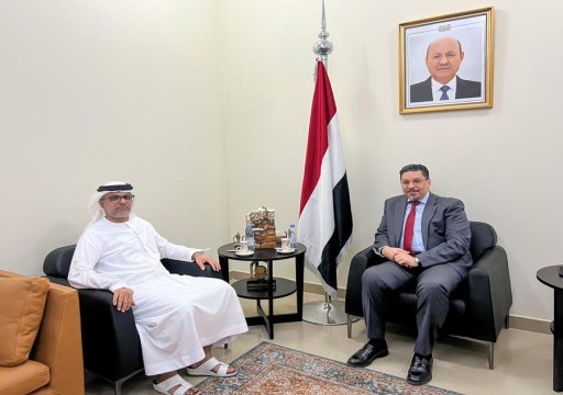 السفير محمد الزعابي يبحث مع وزير الخارجية اليمني القضايا المشتركة
