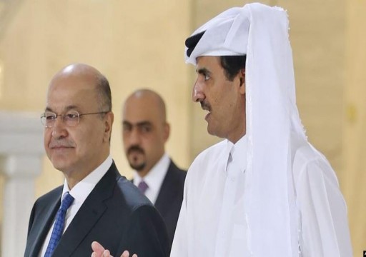 أمير قطر يبحث مع الرئيس العراقي الأوضاع في البلاد بعد الهجوم الأمريكي