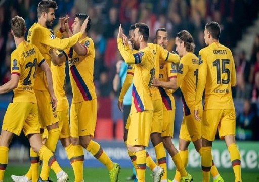 ميسي يقود برشلونة للفوز على سلافيا براج في دوري أبطال أوروبا