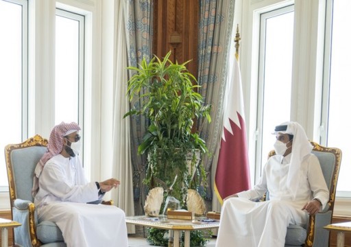 تطور لافت في العلاقات.. أمير قطر يستقبل مستشار الأمن الوطني طحنون بن زايد