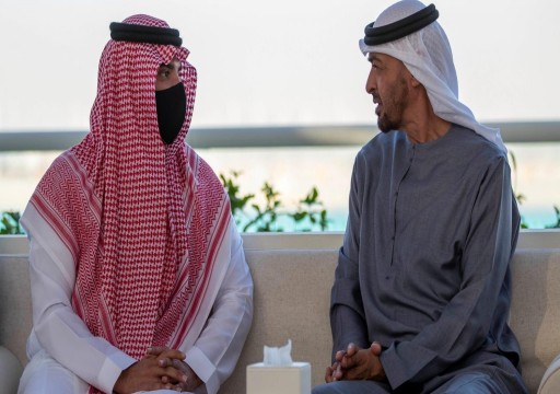 محمد بن زايد يبحث تعزيز العلاقات مع وزير الداخلية السعودي