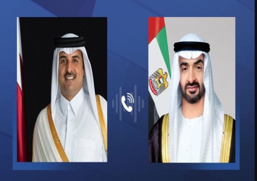 رئيس الدولة يبحث مع أمير قطر المستجدات الإقليمية والدولية