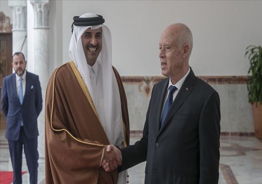 أمير قطر ورئيس تونس يبحثان التعاون المشترك ومسائل عربية ودولية