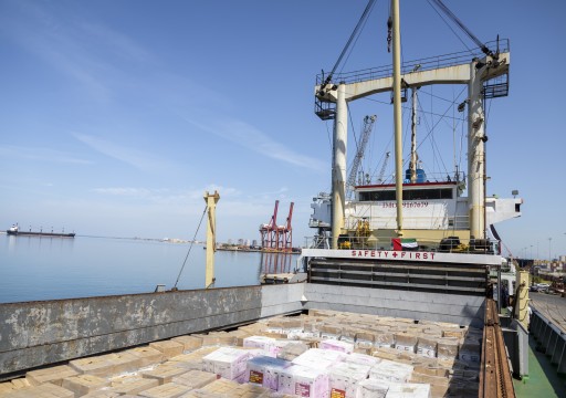 ميناء اللاذقية يستقبل ثالث سفينة مساعدات إماراتية منذ الزلزال