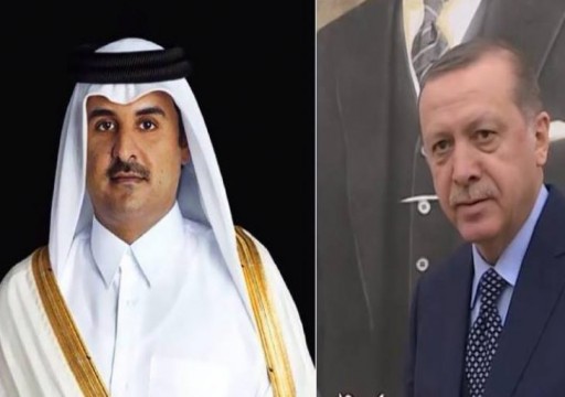 أردوغان يبحث مع أمير قطر تطورات الوضع في ليبيا والعراق