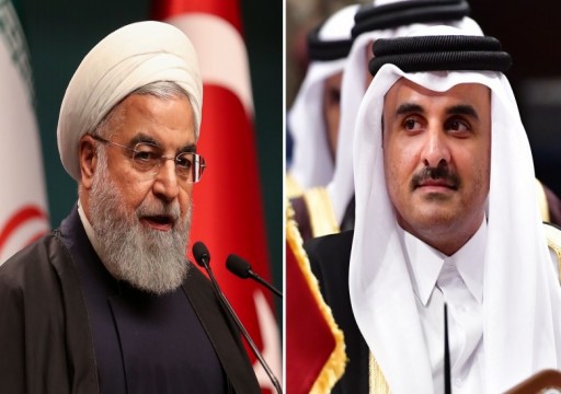 أمير قطر يبحث مع الرئيس الإيراني قضايا إقليمية ودولية