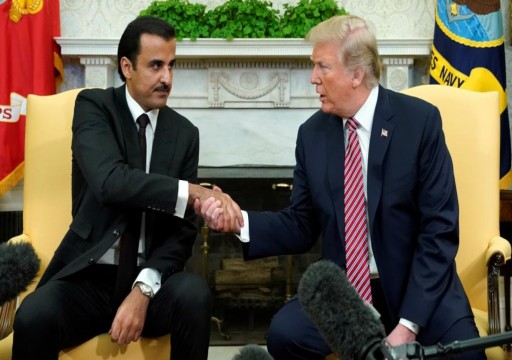 البيت الأبيض: ترامب بحث مع أمير قطر تطورات "حل النزاع الخليجي"