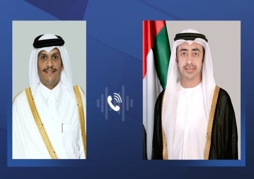 عبدالله بن زايد ورئيس الوزراء القطري يتبادلان التهاني بمناسبة استئناف العمل الدبلوماسي