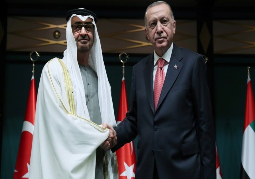 أردوغان ومحمد بن زايد يبحثان خطوات "تحسين العلاقات"