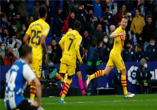 برشلونة يفلت من الهزيمة أمام إسبانيول بهدف في اللحظات الأخيرة