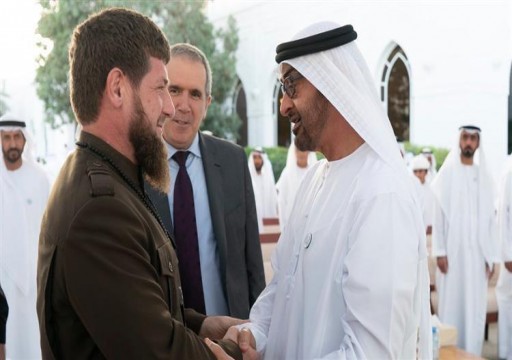 محمد بن زايد يستقبل الرئيس الشيشاني