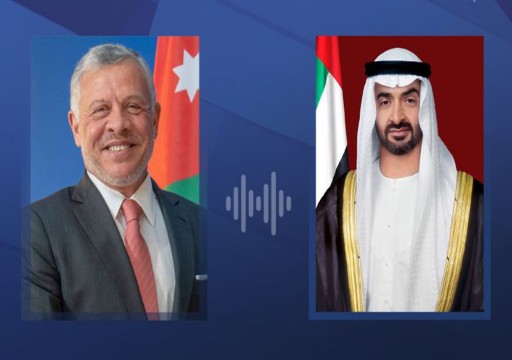 رئيس الدولة يبحث هاتفياً مع العاهل الأردني العلاقات بين البلدين