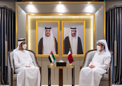 شخبوط آل نهيان يلتقي وزير الخارجية القطري في الدوحة