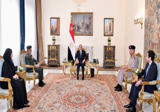 "الرميثي" يبحث مع الرئيس المصري في القاهرة تعزيز التعاون العسكري والأمني