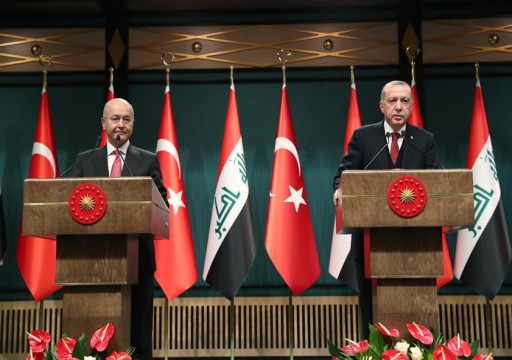 أردوغان: نرغب بتطوير التعاون الأمني والاقتصادي مع العراق