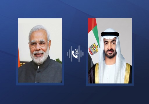 رئيس الدولة يبحث مع رئيس وزراء الهند الأزمة الإنسانية في غزة