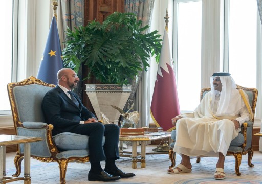 أمير قطر يبحث مع رئيس المجلس الأوروبي تطوير علاقات التعاون