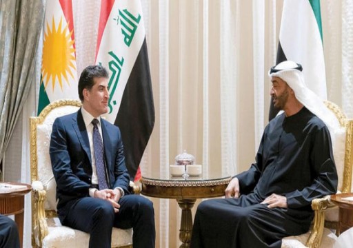 بارزاني ومحمد بن زايد يبحثان التطورات الأمنية في العراق والمنطقة