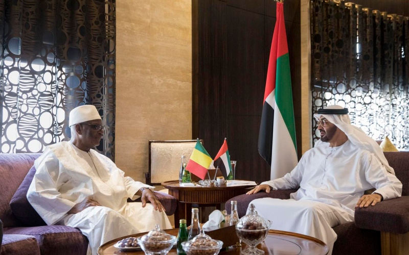 محمد بن زايد يستقبل رئيس مالي
