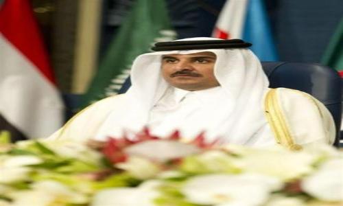 أمير قطر يدعو لفك الحصار عن غزة ويتمنى الخير لمصر