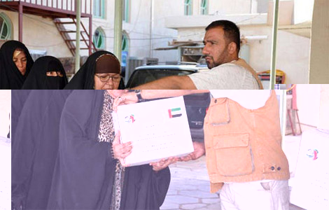 "خليفة الخيرية" تنهي توزيع مساعداتها على نصف مليون نازح عراقي