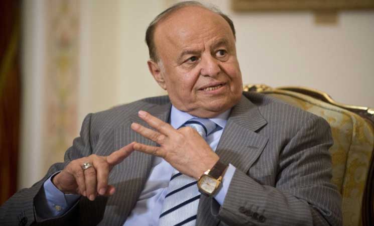 منصور هادي: الحكومة اليمنية تسيطر على 85% من أراضي البلاد