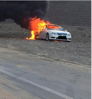 إحالة مواطن أحرق سيارته عمداً إلى النيابة العامة