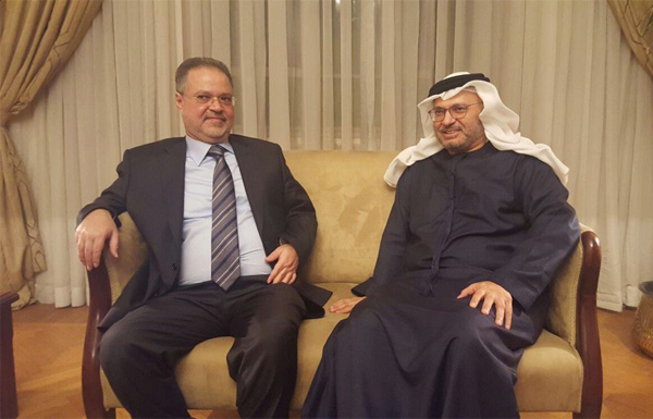 قرقاش يلتقي وزير الخارجية اليمني في القاهرة ويصفه "بصوت وطني عاقل"