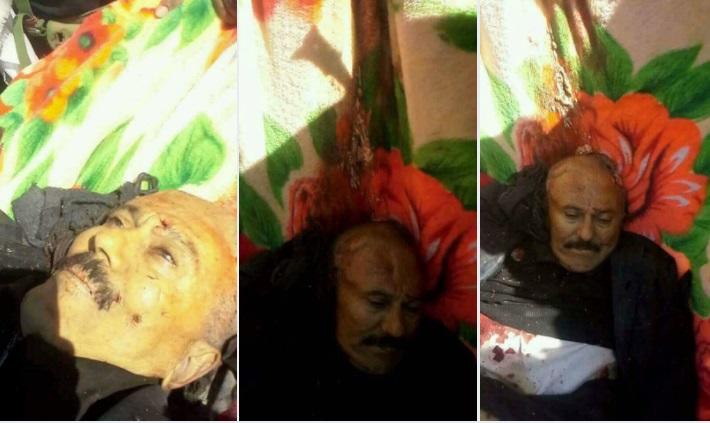 الحوثيون يعدمون  صالح بالرصاص ميدانيا 