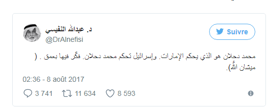 النفيسي يزعم "تأثير دحلان على الحكم في أبوظبي".. خلفان وقرقاش يردان
