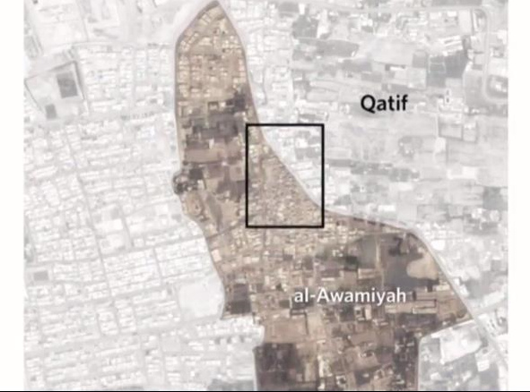 صور فضائية للدمار ببلدة العوامية السعودية