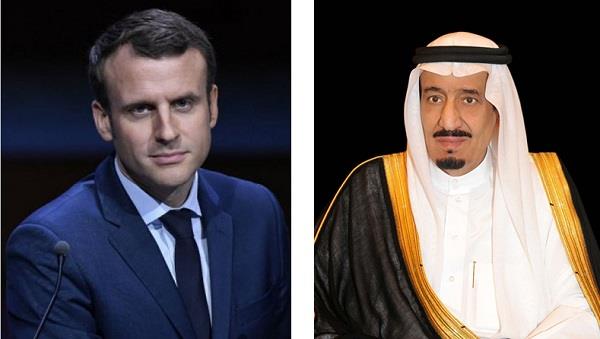 سلمان والرئيس الفرنسي يبحثان التطورات في اليمن وجهود مكافحة الإرهاب