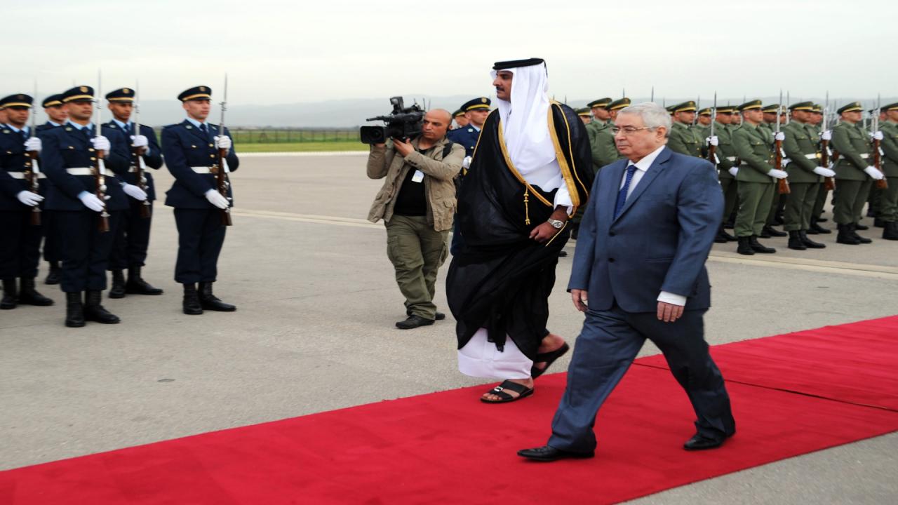 أمير قطر يبحث الوضع في ليبيا مع الرئيس الجزائري